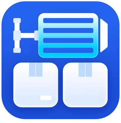 Icon graphic to represent SJU service: Supplying industrial pump machine